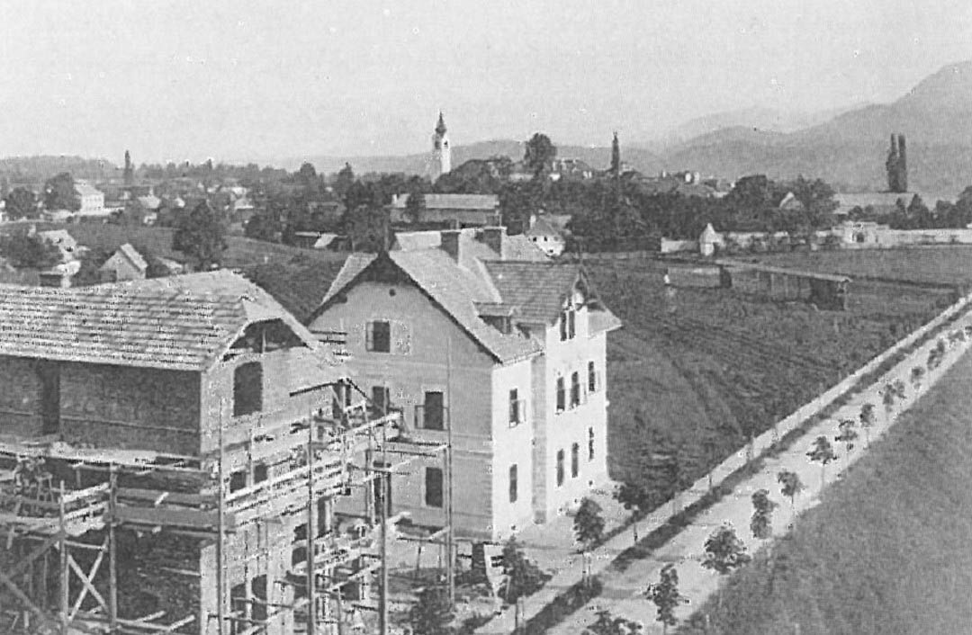 Gradnja Globočnikove vile, pred 1900 (Avguštinov zbornik)