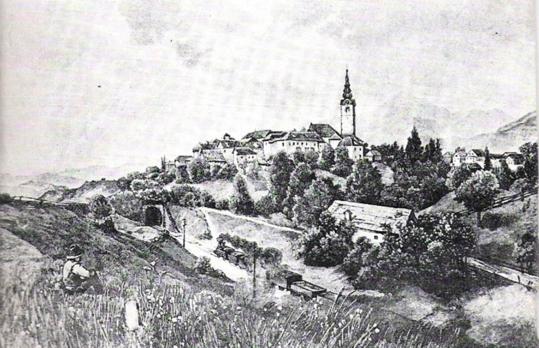 s2) Zelezniski predor v Radovljici, ok. 1900 (Radovljica - Benesch)