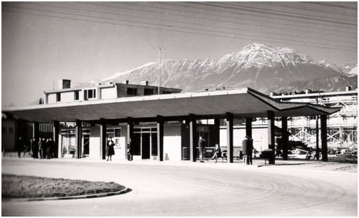 Nova radovljiška Avtobusna postaja, 1961
