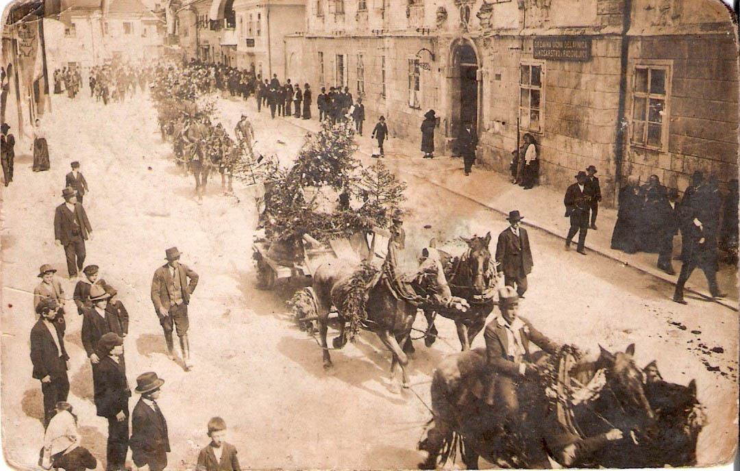 t1) Prevoz novih zvonov, 1924 (arhiv družine Žerovc)