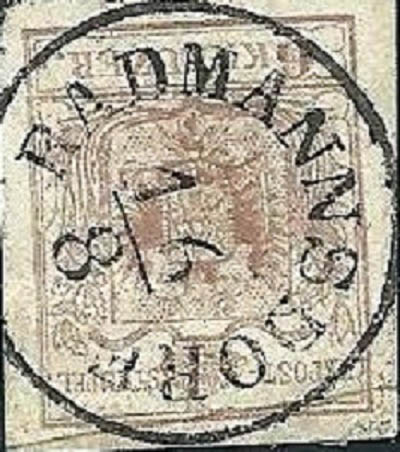 Poštni žig Radovljica, 1850 (philadria)