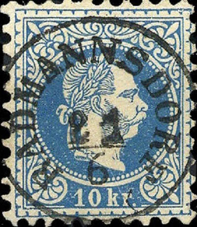 Poštni žig Radovljica, 1867 (e-bay)