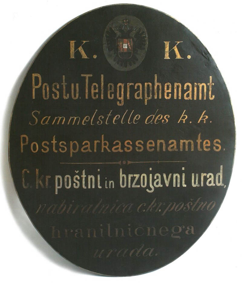 Poštna tabla na Dralkovi hiši, 1873-1918 (Pošta na Dolenjskem do 1918)