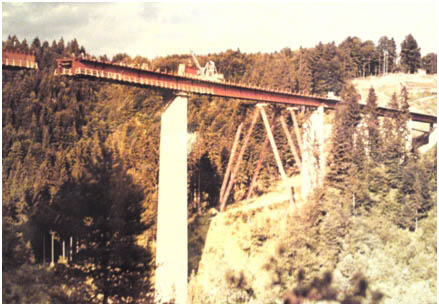 Gradnja viadukta Peračica, 1966