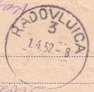 Poštni žig Radovljica, 1952