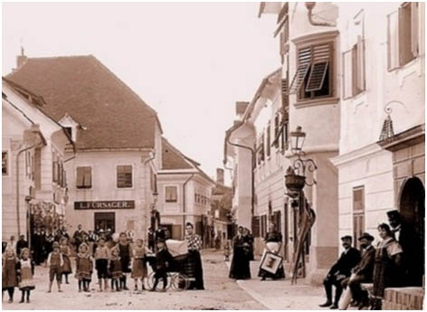 Svetilki na trgu (Vidic in Lectar), ok. 1900
