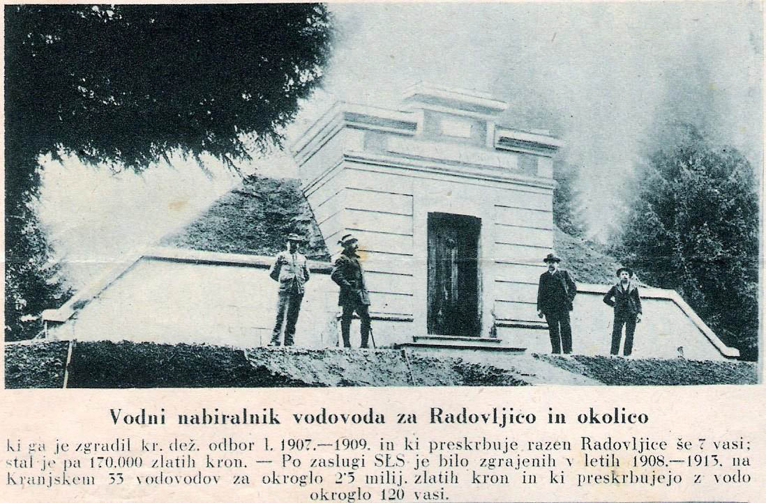 Vodni nabiralnik za Radovljico in okolico, 1908